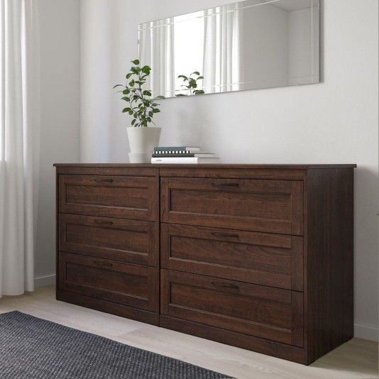 Dresser With 6 Smooth Opening-closing Drawers 