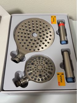 MakeFit 2-in-1 Dual Filtered Rain Shower Head Combo *new in box*