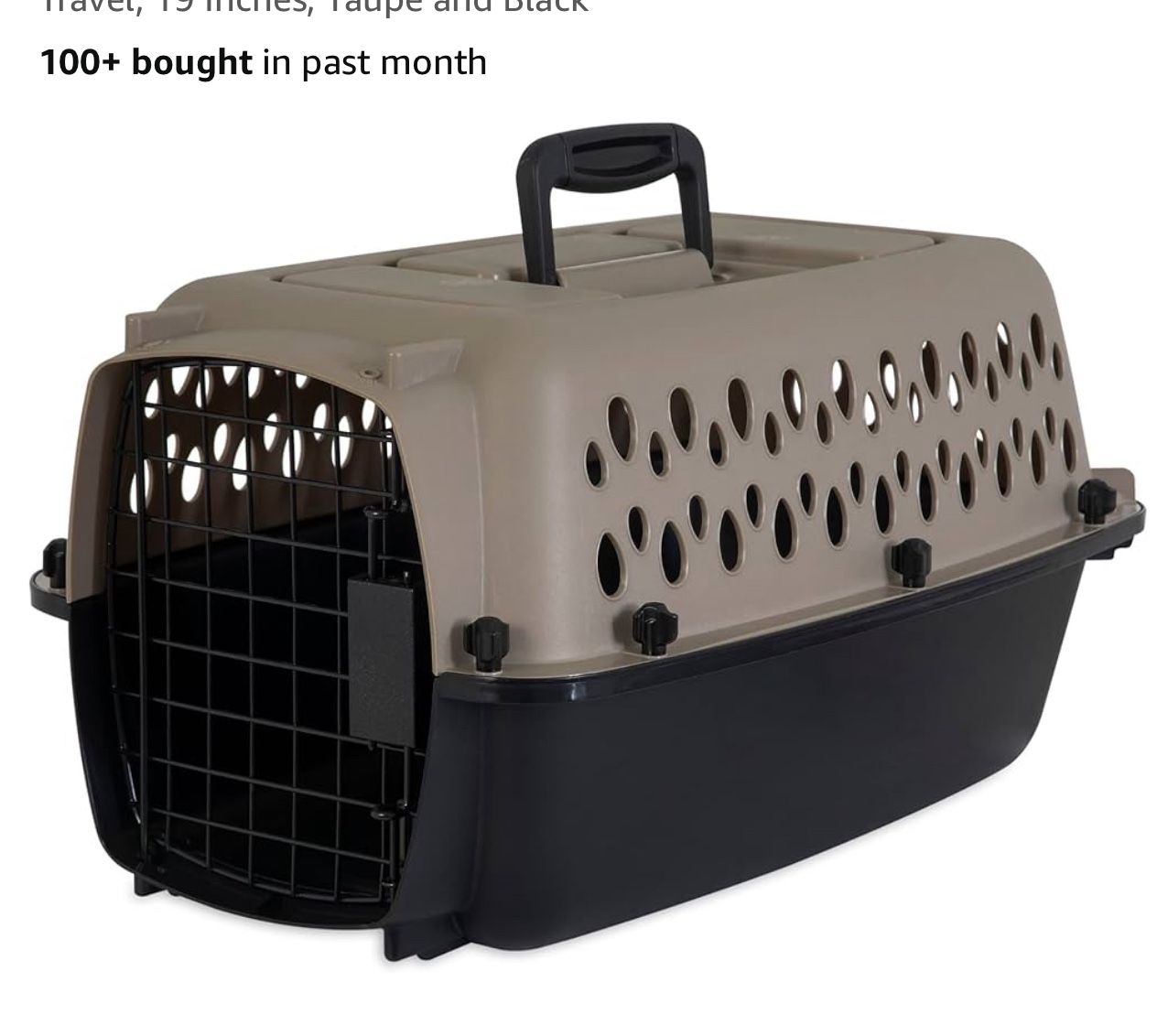 Petmate Vari Dog Kennel - Portable Dog Carriers & Crates for Small Dogs, Airline-Friendly, Durable Plastic, Pet Carrier For Home and Travel, 19 Inches