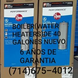 BOILER(WATER HEATERS)DE 40 GALONES NUEVO DE LA MARCA RHEEM!!!!