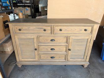 Riverside Coventry Shutter Door Dresser in Weathered Driftwood