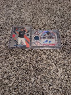 Luisangel Acuna 2025 Topps Finest Rookie Auto Relic 225/229 & Francisco lindor