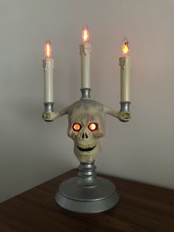 Haunted Skull Candelabra for Halloween