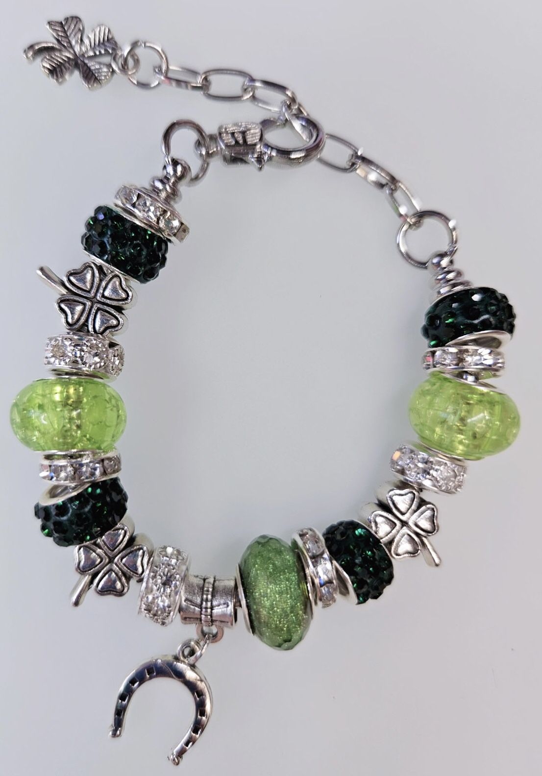Luck Of The Irish Chunky Charm Bracelet