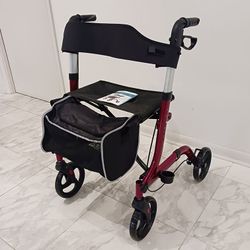 Rinkmo Red Lightweight Rollator Walker BRAND NEW