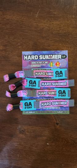 4 HARD SUMMER GA wristbands