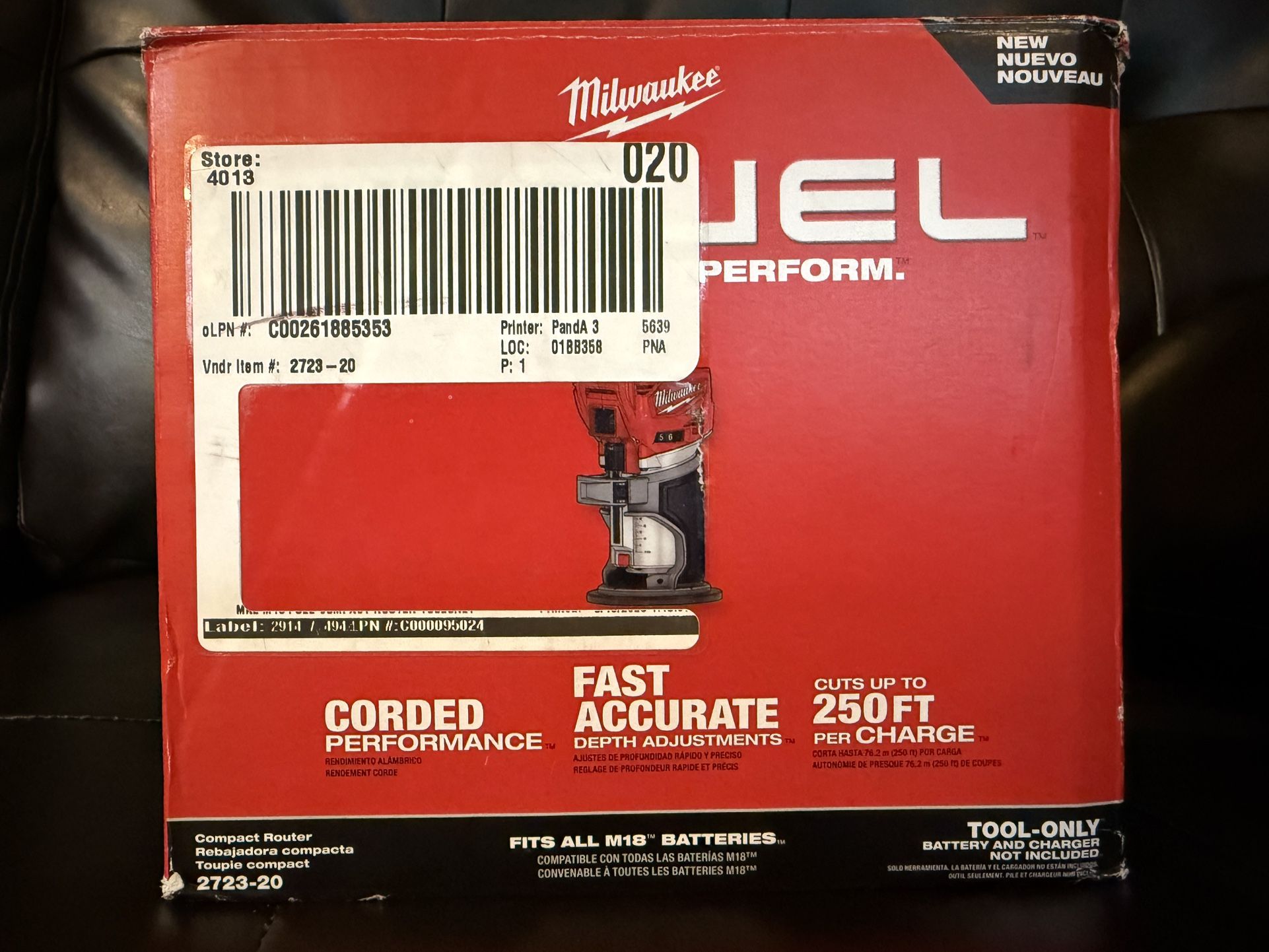 Milwaukee M18 FUEL Compact Router Brushless 2723-20
