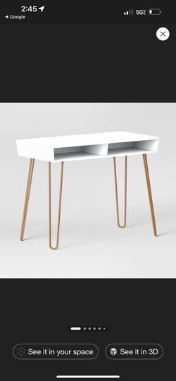 Hairpin Writing Desk / Vanity From Target Threshold