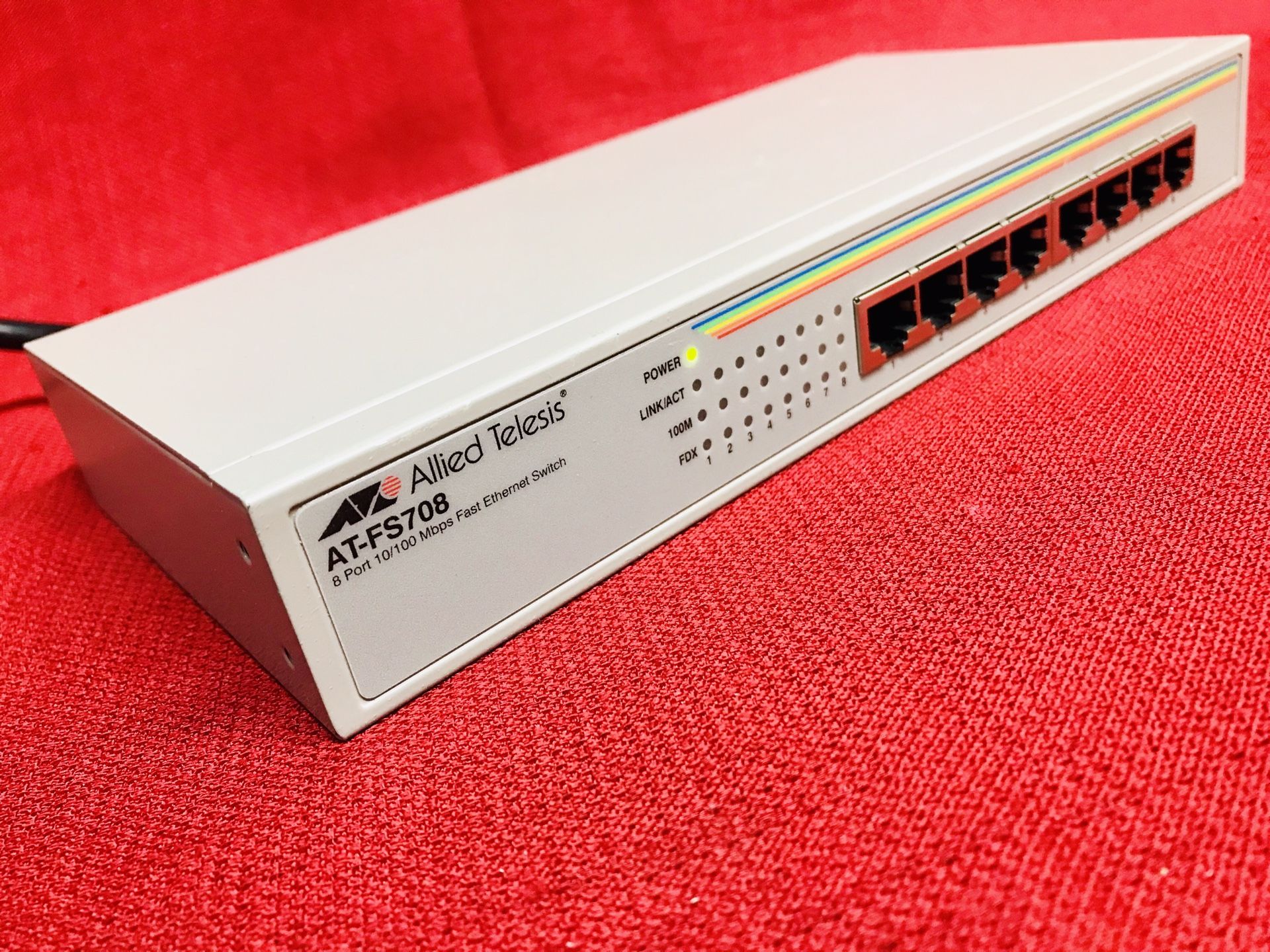 Allied Telesis AT-FS708 Centrecom 8-Port Switch 10/100 Mbps Fast Ethernet Switch Works