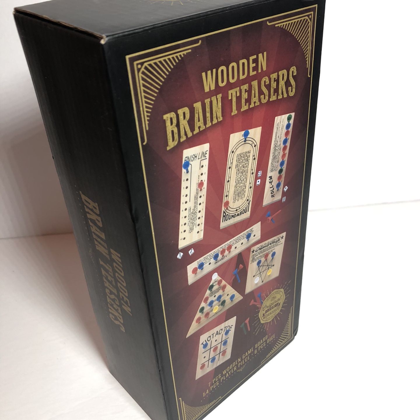 Game Gallery Wooden Brain Teasers - 7 Wooden Puzzle Games Family Game Night