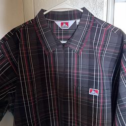 Black red and white Ben Davis half zip 2XL