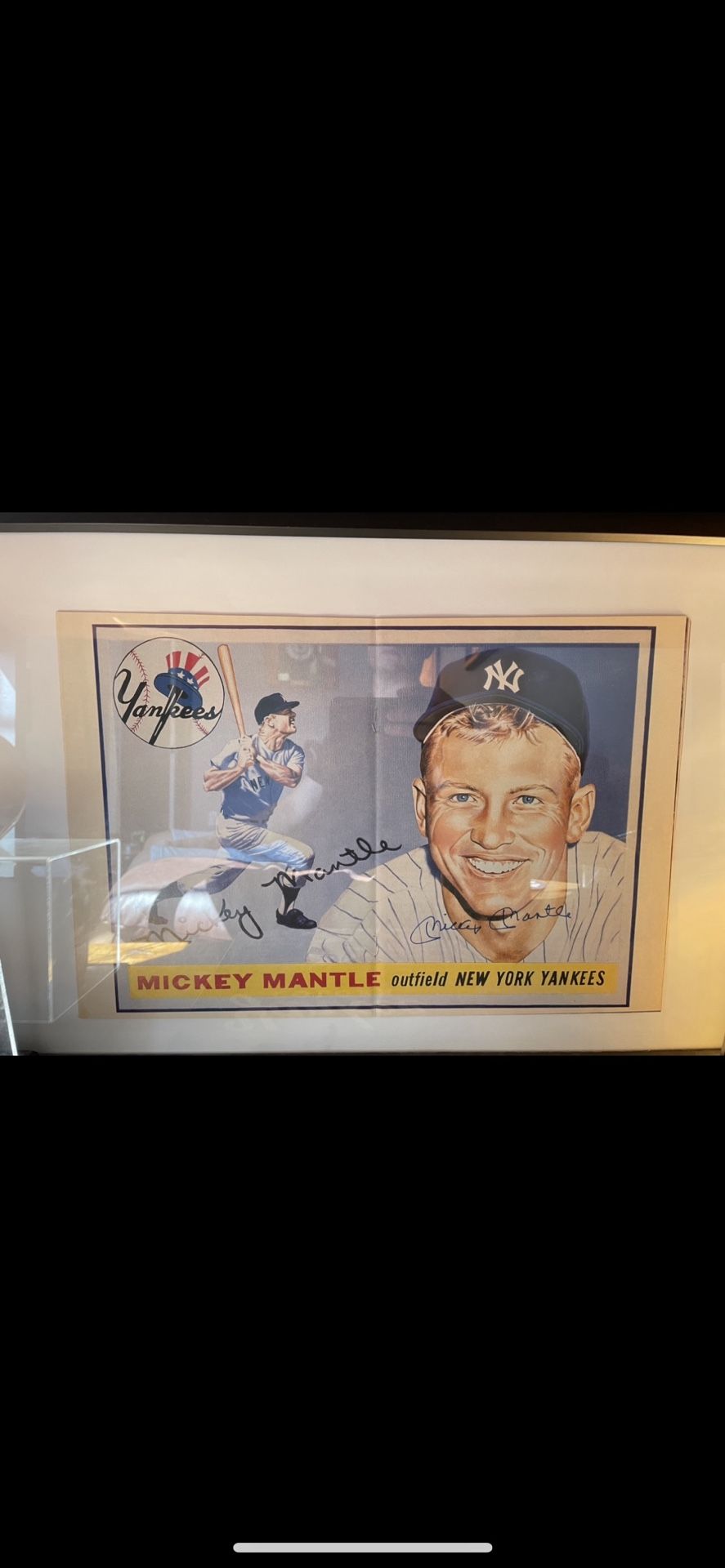 Mickey Mantle Autographed Topps Magazine 