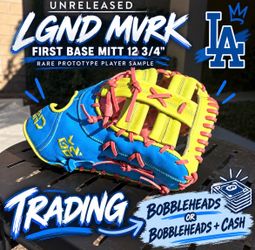 Unreleased LGND MVRK First Base Mitt – 12 3/4” Rare Prototype Player Sample