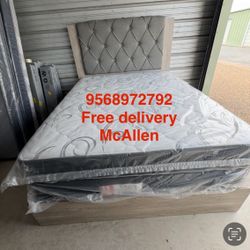 Queen Cama Beige Nueva 