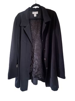 Women’s vintage plus size 1X black button front jacket