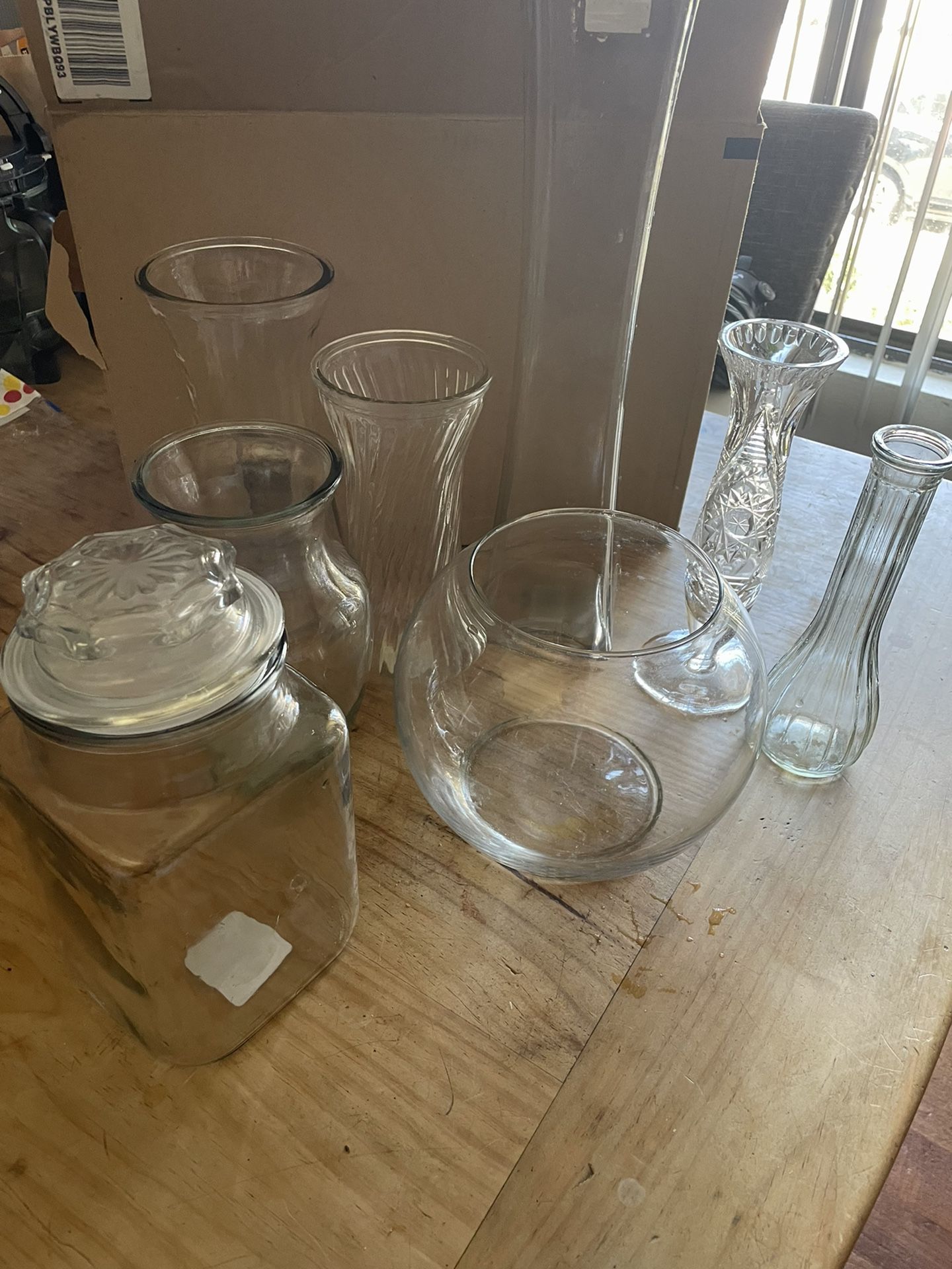 Glass Vase Assortment (8) 