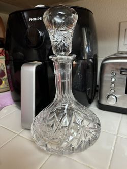 Princess House Crystal Decanter With Glass 