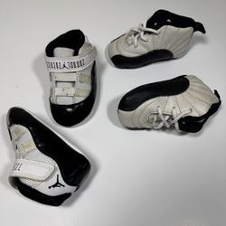 Jordan 11 concord / 12 taxi 1996 Baby infant soft bottoms SIZE 2c / 3c