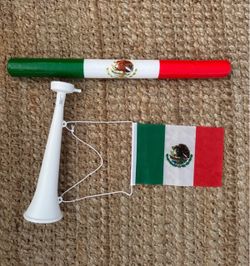Mexico soccer Flag Horn and light up party kit Mexico Mini Flag