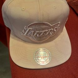 Brand New Pink Laker Snap Back