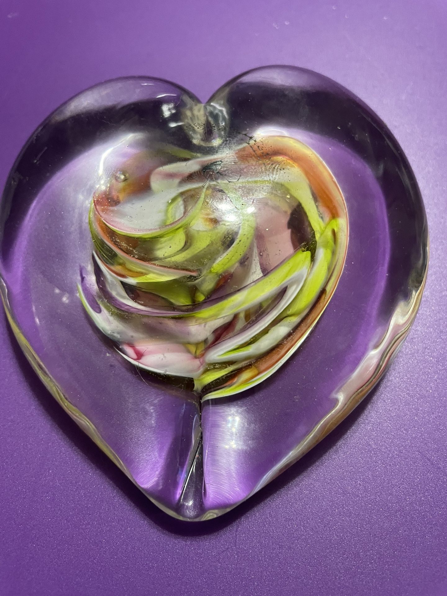 Vintage Heart -Shaped Paperweight