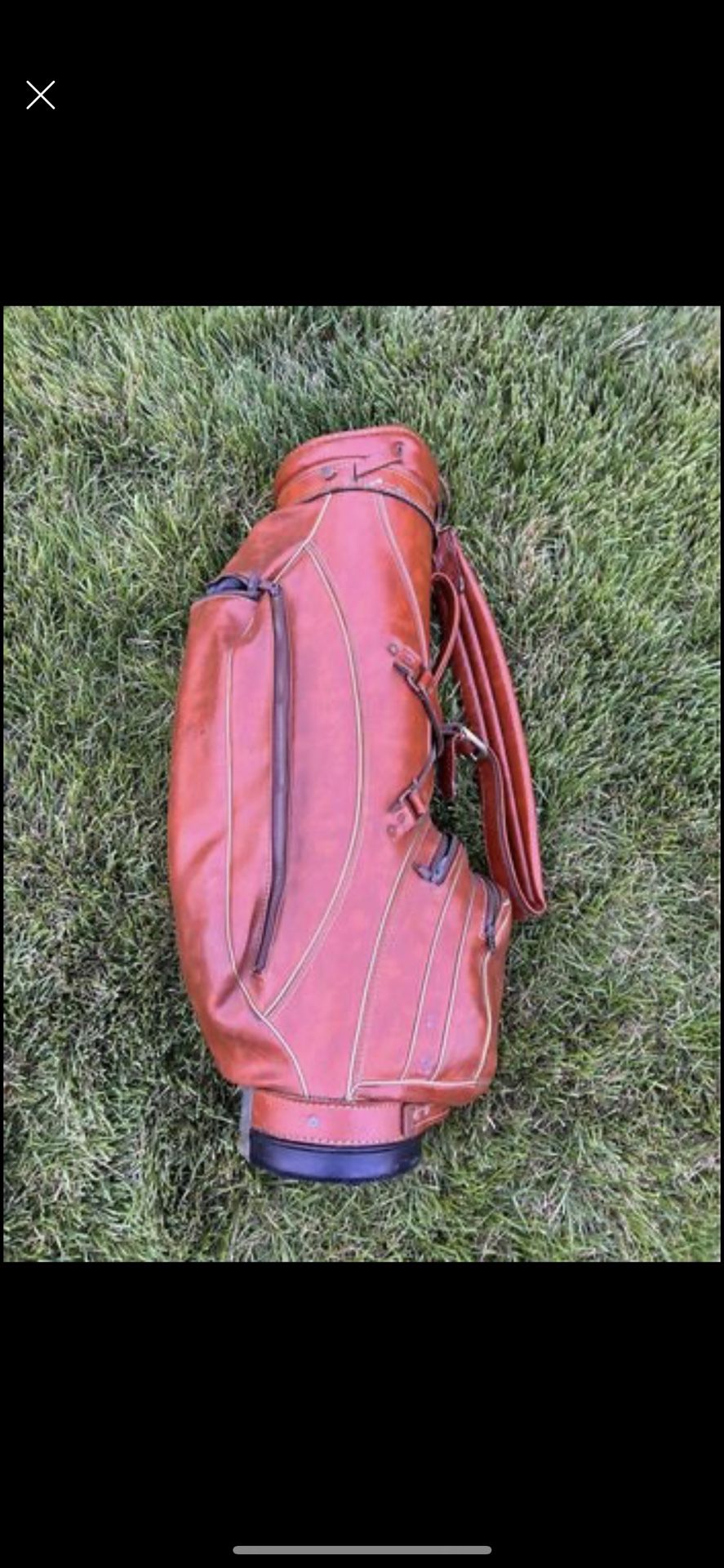 First Flight Vintage Golf Bag Brown Leather