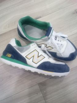 New Balance 574 Varsity Green Indigo lifestyle sneakers.  11.5
