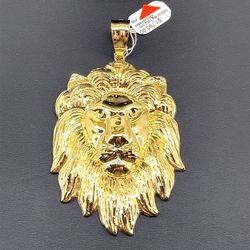 10k Gold Pendant XL Large Lion Head 23.8grams 141933 12