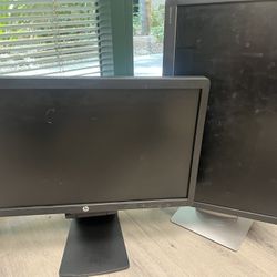 3 HP computer Monitors