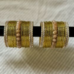 Yellow & Gold Bangles