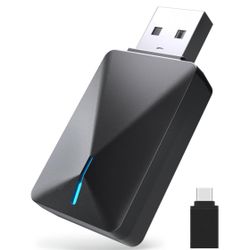 Wireless CarPlay Adapter for iPhone, Convert Wired to Wireless Carplay Adapter, [5.2Ghz Bluetooth] Apple Car Play, Auto Wireless Carplay Dongle & for 