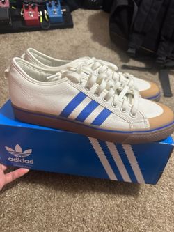 Adidas Nizza Off White/Blue/Gum Shoes Size 11 - Worn Once - Rare