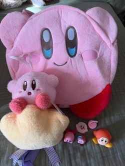 Kirby bag, Plushie and Figure Collection Lot