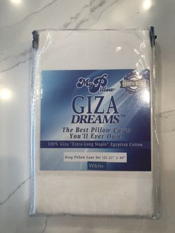 White king size pillow case set (2)