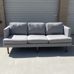*Free Delivery* Modern Gray West Elm Couch Sofa 3 Seater