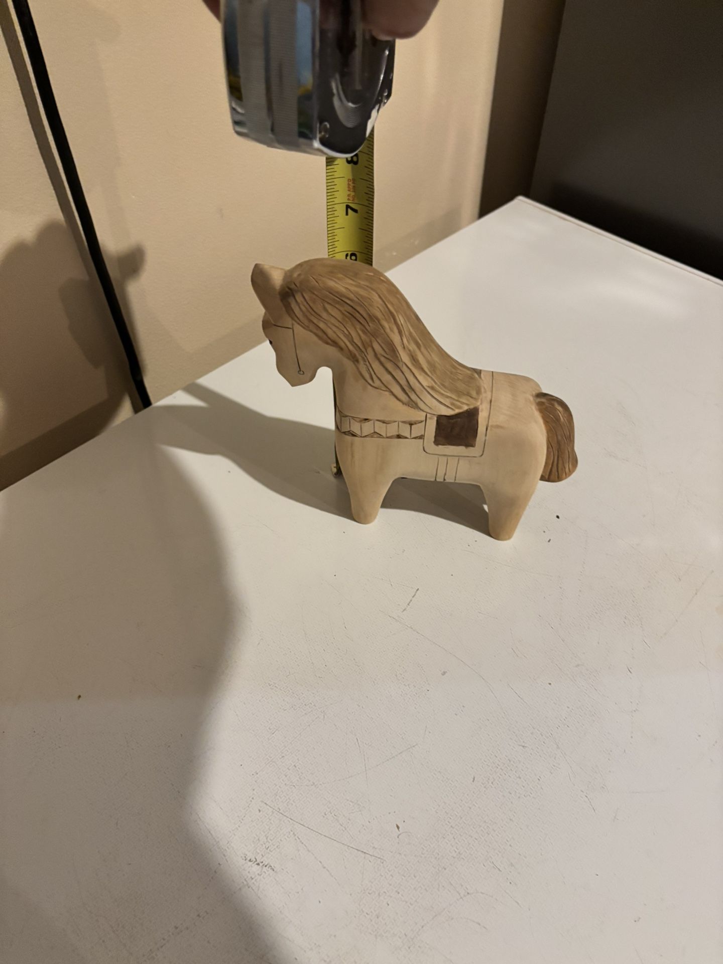 Vintage hand carved horse