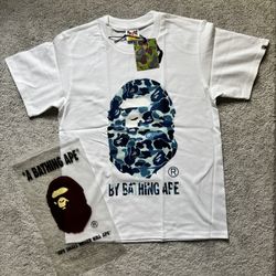 Blue Camo BAPE Tee Shirt Size S