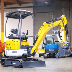NEW | 23HP Yanmar Diesel Mini Excavator • Swing Boom + Pilot Controls