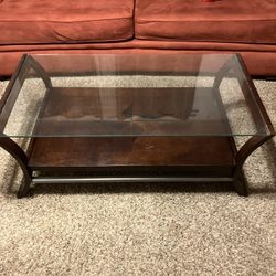 Glass Wood Table Side Tables 