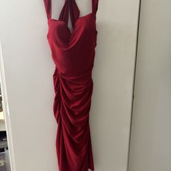 Red cocktail dress