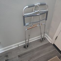 Adult Walker, Adjustable,  2 Button To Open Lightweight 