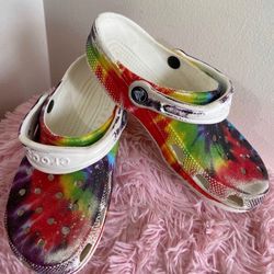 Rainbow unisex crocs /4 men-6women