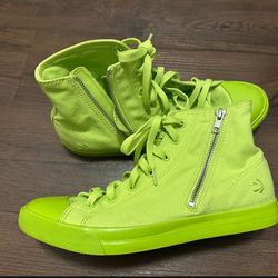 Like New Burnetie Women's Zip High Top Sneaker with OrthoLite Insole, Size 10us