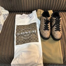 Coach Shoes 8 1/2 Coach Shirt 2x $