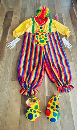 Clown adult costume sz large/xlarge