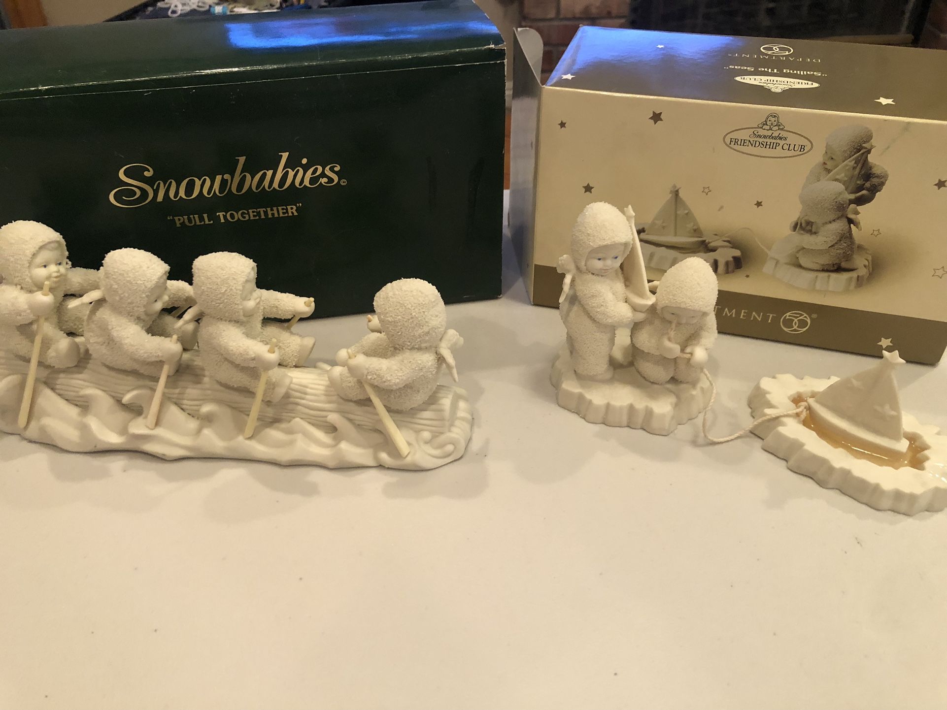 2-Dept 56 Snowbabies Figurine Sets