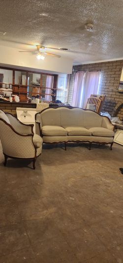 Antique chair and couch
