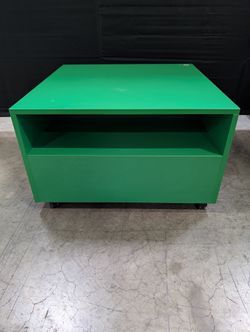 Vibrant Green Rectangular Storage Cabinet