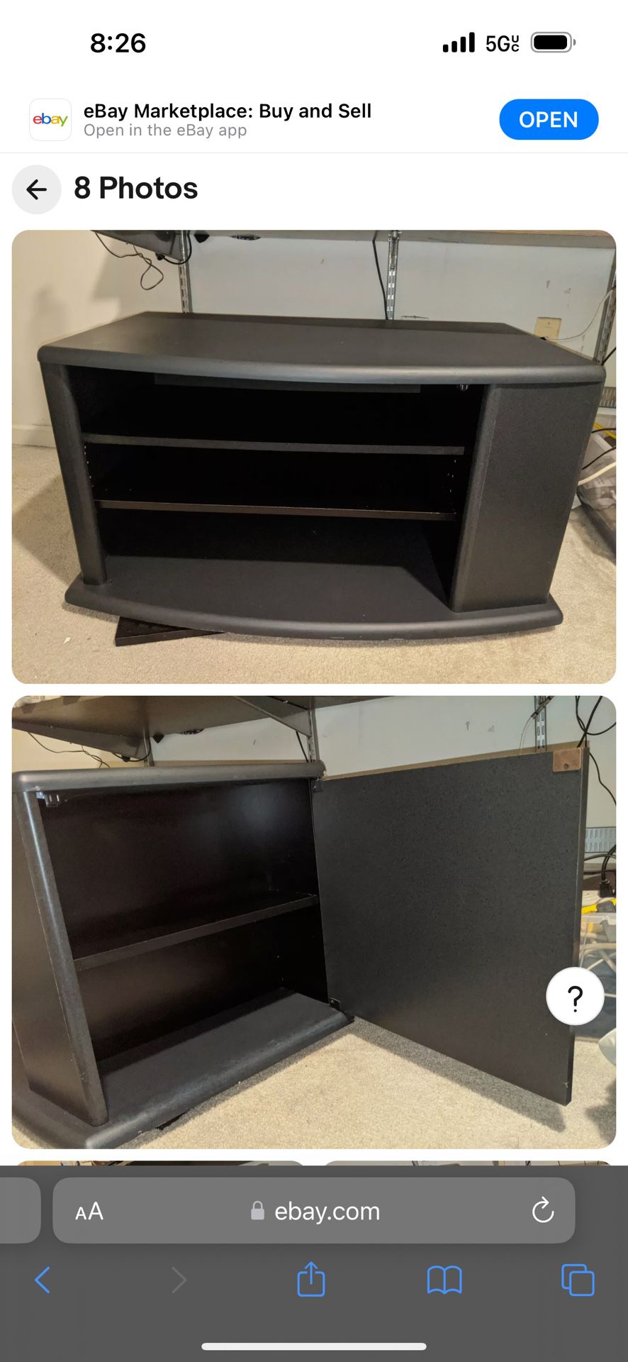 Swivel TV Stand With cabinet