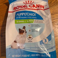 Brand new Royal Canin Size Health Nutrition X-Small Puppy Dry Dog Food, 3 lb Bag